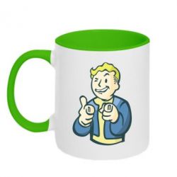 Чашка двухцветная 320ml Fallout 4 Boy - PrintSalon