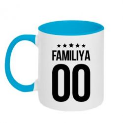 Чашка двокольорова Прізвище та номер-PrintSalon Чашка двокольорова Прізвище та номер