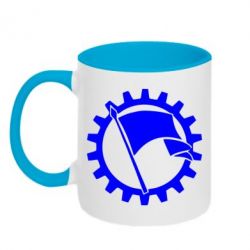 Чашка двокольорова Прапор у колі - PrintSalon