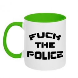 Чашка двокольорова Fuck The Police До біса поліцію