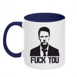 Чашка двокольорова fuck you (бійцівський клуб) - PrintSalon