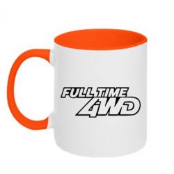 Чашка двухцветная 320ml Full time 4wd - PrintSalon