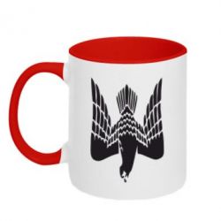 Чашка двухцветная 320ml Герб-сокіл - PrintSalon