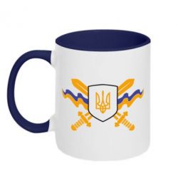 Чашка двухцветная 320ml Герб та мечи - PrintSalon