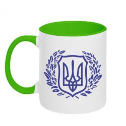 Чашка двокольорова Герб у вінку - PrintSalon