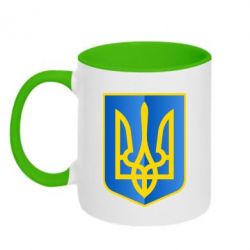 Чашка двокольорова Герб України 3D - PrintSalon