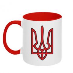 Чашка двокольорова Герб України (двокольоровий) - PrintSalon