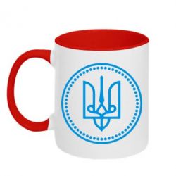 Чашка двухцветная 320ml Герб України - PrintSalon