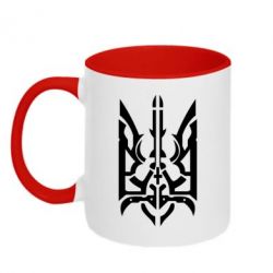 Чашка двокольорова Герб з металевих частин - PrintSalon