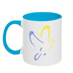Чашка двухцветная 320ml Голуб миру - PrintSalon
