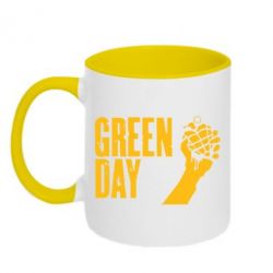 Чашка двухцветная 320ml Green Day American Idiot - PrintSalon