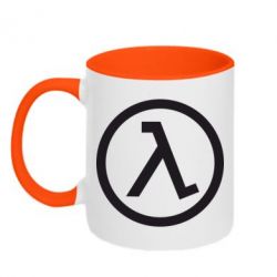 Чашка двокольорова Half Life Logo - PrintSalon