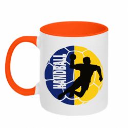 Чашка двухцветная 320ml Handball Logo - PrintSalon
