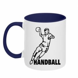 Чашка двухцветная 320ml Handball - PrintSalon
