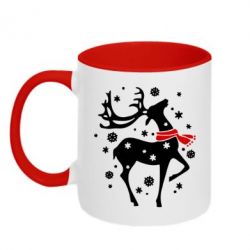 Чашка двокольорова Happy Cristmas