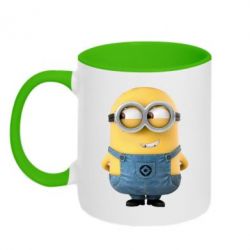 Чашка двухцветная 320ml Хитрый миньон-PrintSalon Чашка двухцветная 320ml Хитрый миньон