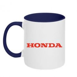 Чашка двокольорова Honda напис