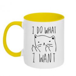 Чашка двокольорова I do what i want