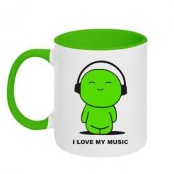 Чашка двокольорова я люблю мою музику