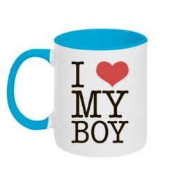 Чашка двухцветная 320ml I love my - PrintSalon
