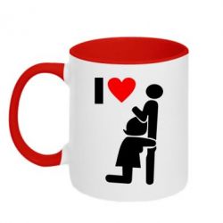 Чашка двокольорова I love oral
