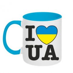 Чашка двухцветная 320ml I love UA - PrintSalon