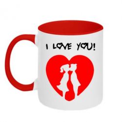 Чашка двокольорова I love you-PrintSalon Чашка двокольорова I love you