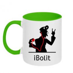 Чашка двухцветная 320ml iBolit - PrintSalon