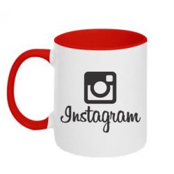 Чашка двухцветная 320ml Instagram - PrintSalon