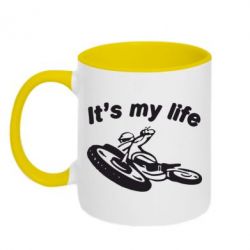 Чашка двухцветная 320ml It's my moto life - PrintSalon
