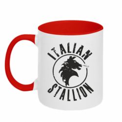 Чашка двухцветная 320ml Italian Stallion - PrintSalon