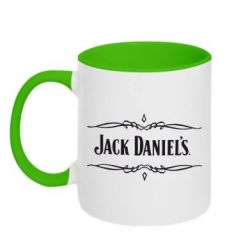 Чашка двухцветная 320ml Jack Daniel's Logo - PrintSalon