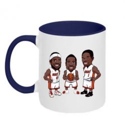 Чашка двухцветная 320ml "James, Wade and Bosh" - PrintSalon