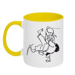 Чашка двухцветная 320ml Judo Fighters - PrintSalon