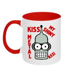 Чашка двухцветная 320ml Kiss metal - PrintSalon