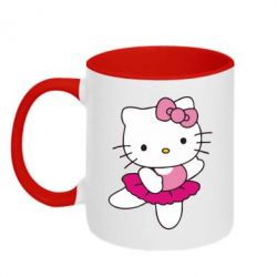 Чашка двокольорова Kitty балярина