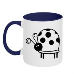 Чашка двухцветная 320ml Коровка - PrintSalon
