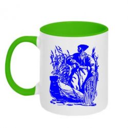 Чашка двухцветная 320ml Козак у камишу - PrintSalon