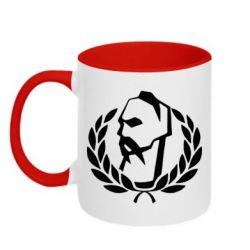 Чашка двухцветная 320ml Козак у вінку - PrintSalon