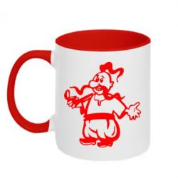 Чашка двокольорова Козак з люлькою