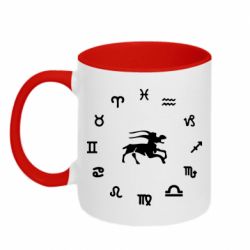 Чашка двухцветная 320ml козерог - PrintSalon