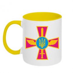 Чашка двокольорова Хрест з мечем та гербом - PrintSalon