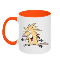 Чашка двухцветная 320ml Крутые бобры - PrintSalon