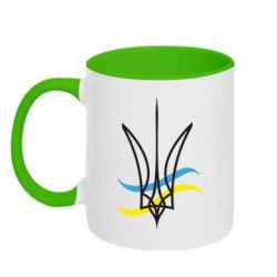 Чашка двухцветная 320ml Кумедний герб України - PrintSalon