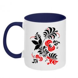 Чашка двухцветная 320ml Квіти - PrintSalon