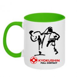Чашка двокольорова Kyokushin Full Contact - PrintSalon