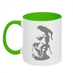 Чашка двухцветная 320ml Лице козака - PrintSalon