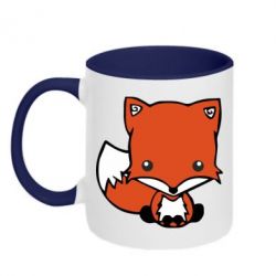 Чашка двухцветная 320ml Лиса - PrintSalon