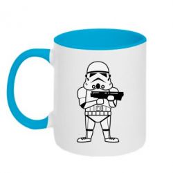 Чашка двухцветная 320ml Little Stormtrooper - PrintSalon