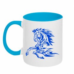 Чашка двухцветная 320ml Лошадь - PrintSalon